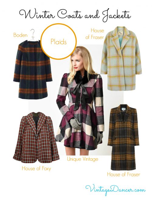 Plaid styles can add a pop of color to any vintage outfit. 