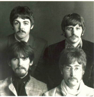 60s mens hairstyles The Beatles in 1967, all with mustaches
