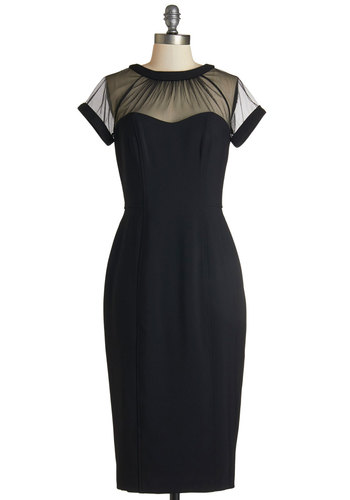 Black 1940s cocktail dress