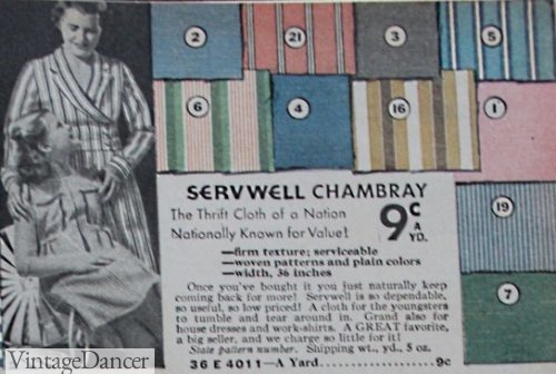 1937 Chambray Stripe and Solid Fabrics
