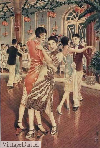 Dancing in the Western style in China was hugely popular as were the clothes