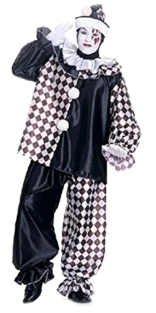 A black and white clown or jester was a popular 20s costume