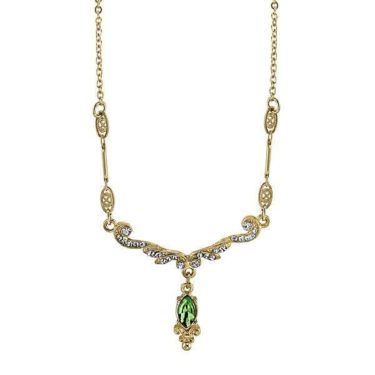Edwardian style Gold and Emerald Necklace