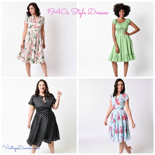 Shop these dresses from Unique Vintage for your 1940s style