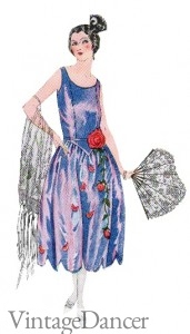 1921 Purple Robe de Style Evening Dress