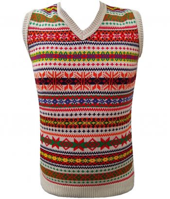 Fair isle knit sweater vest (UK)