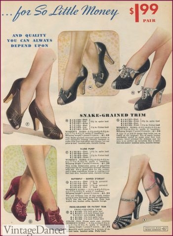 1940s fall autumn shoes vintage style 40s