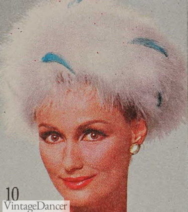 1960 marabou feathers tambourine hat