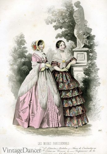 Victorian 1840s long fringe shawl