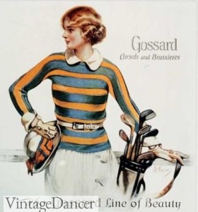 1920s golf sweater with colored stripes at VintageDancer