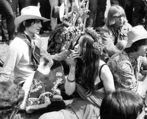 Hippies in assorted hats: western, boonie, and headband at VintageDancer