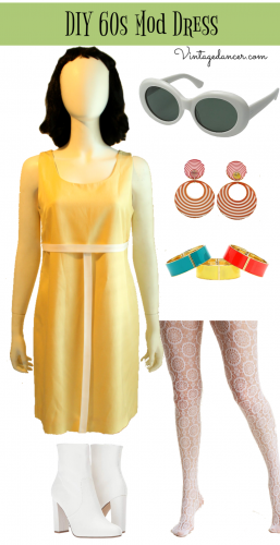 60s mod outfit with boots and accessories
