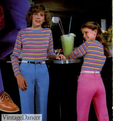 80s fashion jeans color