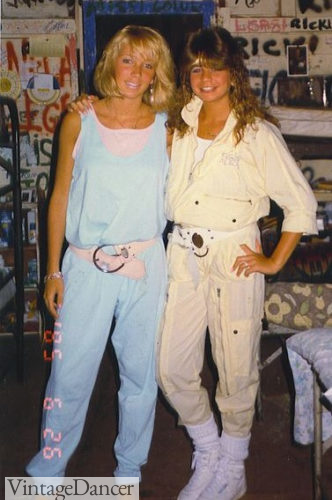 80s fashion teen jumpsuits