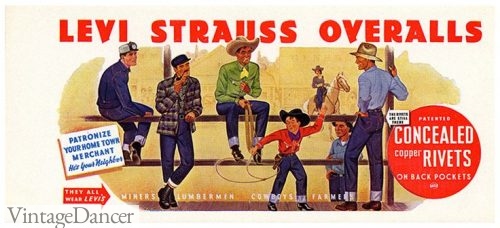1950s Levi's Overalls Ad