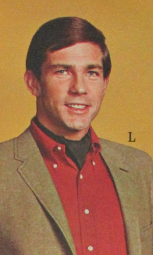1960s mens neckties 1967 black neckerchief under red shirt and brown sport coat