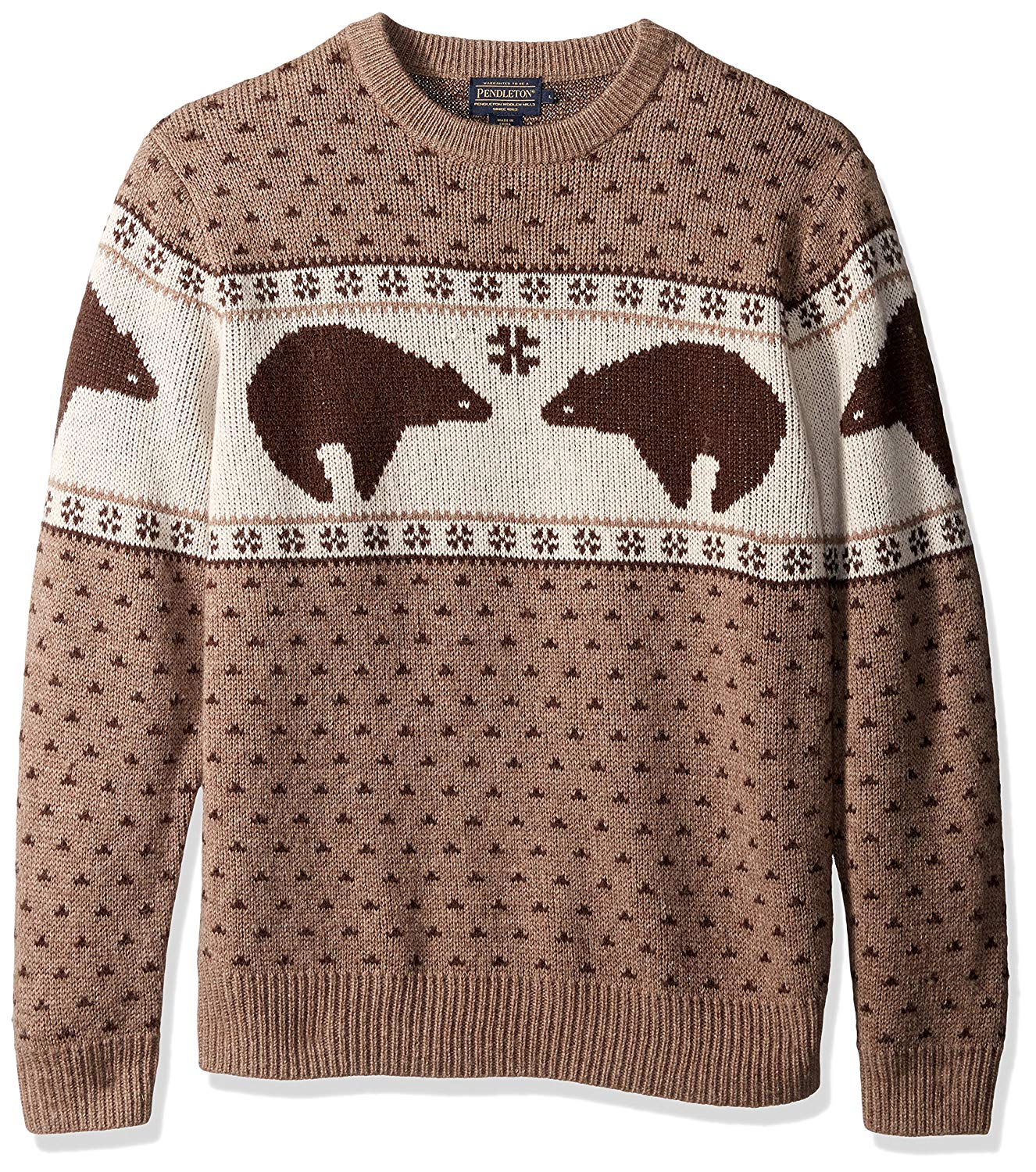Winter Vintage Sweater Men Cute Bear Pullover