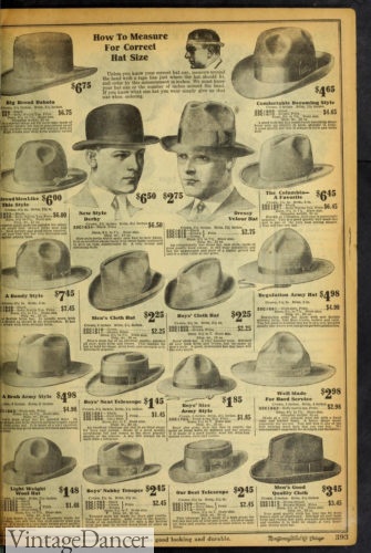 1920 Men's western hats, felt hats