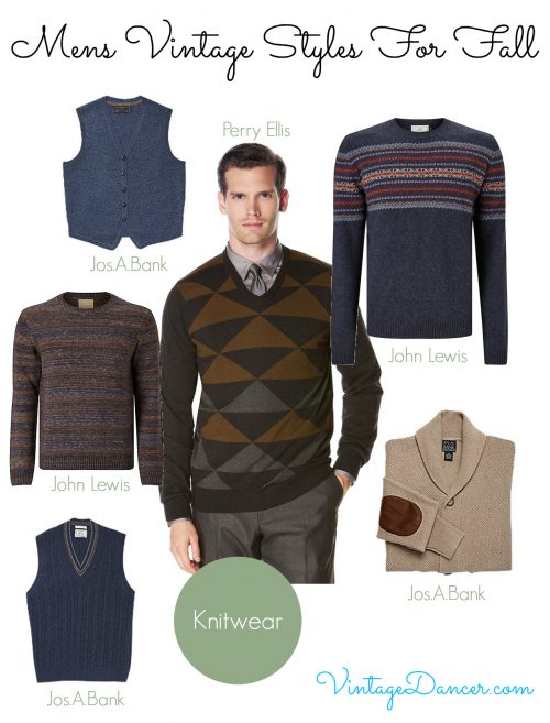 Knitwear can be both stylish and practical. Choose from these styles for a vintage inspired look.