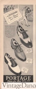 1940s shoes for men two colors