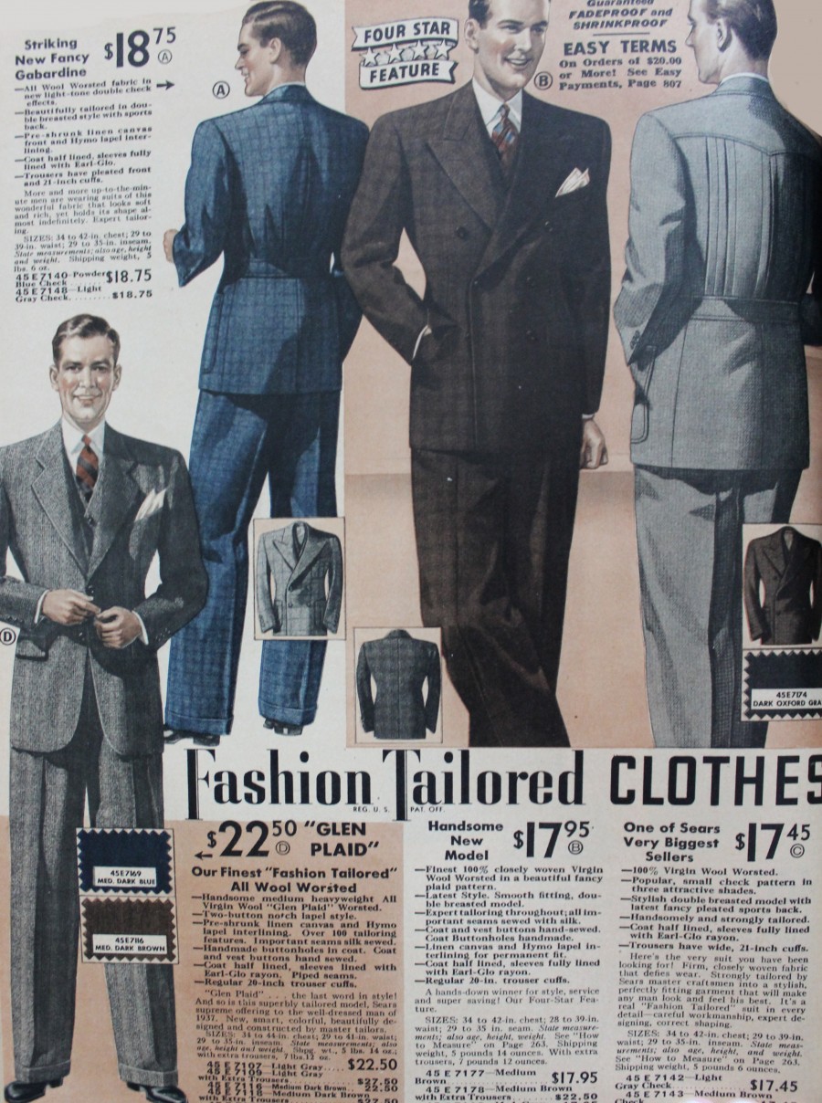 1937 Fashion, Clothing Styles