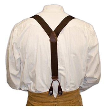 Vintage mens Y Back button suspenders