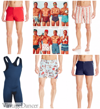 Vintage Men's Swimsuits - 1930s, 1940s, 1950s
