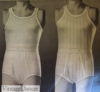 1940s mens underwear brief and undershirt tops
