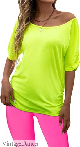 Simple 80s neon outfit