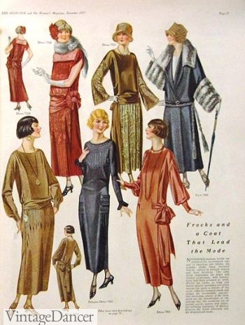 1923 Tea Gowns or Formal Day Dresses