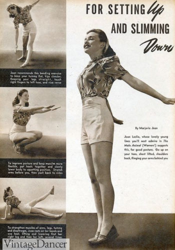 1941 shorts and tropical blouse