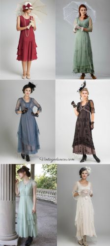 Old fashioned dresses, old dresses, old time dresses, old timey dresses at vintagedancer.com