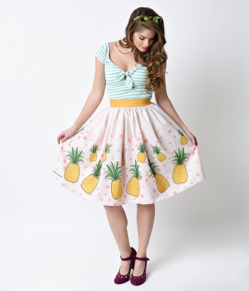 Vintage style skirts in fun novelty prints for spring and summer? Yes please. Find them at VintageDancer.com
