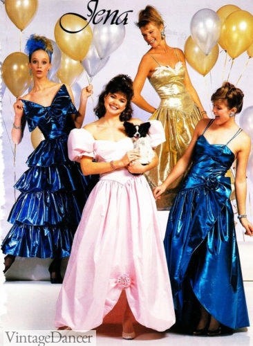 Metallic prom dresses 1980s