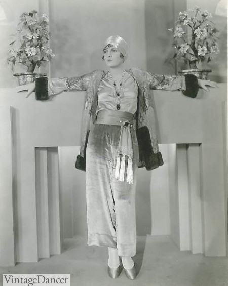 Late 1920s Asain inspired women's pant set