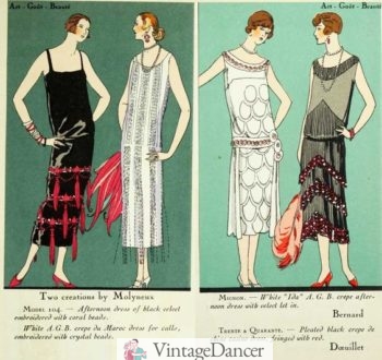 1920s Long evening dresses