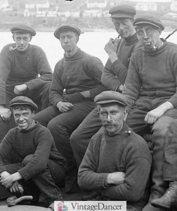 Fisherman wearing Gansey sweaters