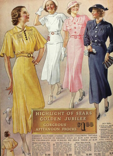1930s dresses day daytime 1936 frocks
