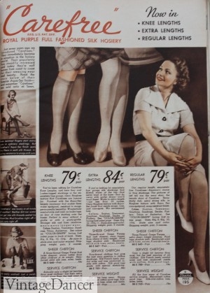 1930s Knee High Stockings
