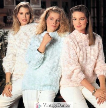 80s fashion sweaters fuzzy teens