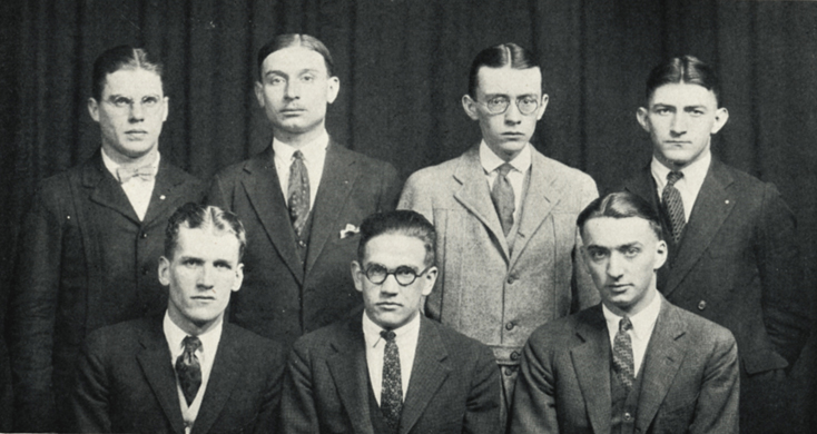 1920s mens hairstyles at Syracuse university students