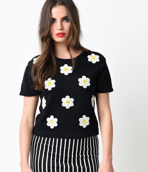 This Unique Vintage top would pair perfectly with the daisy print platforms by Schuh