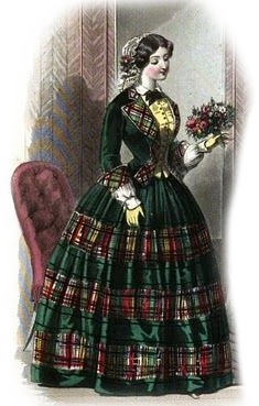 1840s Plaid Christmas Dickens Dress