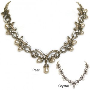 Victorian necklace costume- filigree and pearls
