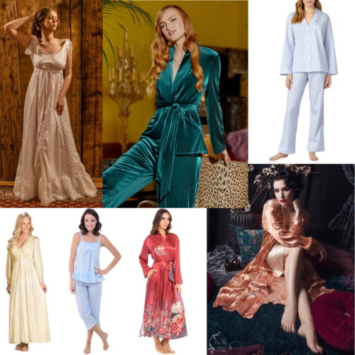 vintage loungewear, nightgowns, pajamas, sleepwear. Where to buy vintage style loungewear 