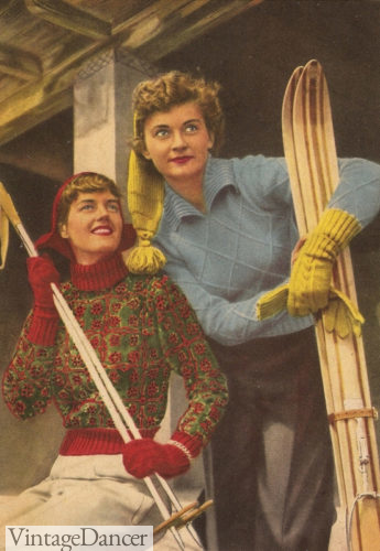 1950s ski sweaters clothing