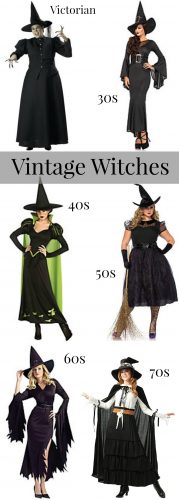Vintage Witch Costumes for every Decade - 30s, 40s, 50s, 60s, 70s