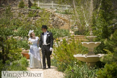 Victorian garden wedding Virginia City Nevada