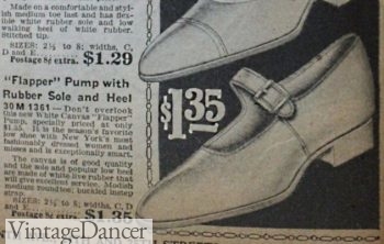 1920s low heel canvas "Flapper Shoes" for summer