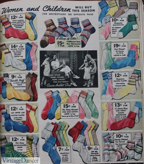 Vintage Socks | 1920s, 1930s, 1940s, 1950s, 1960s History